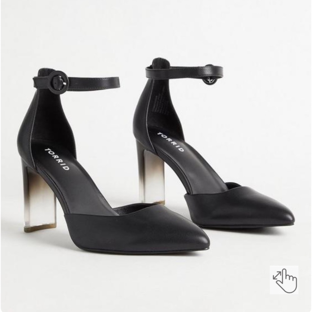 NWT - Torrid Black Heels with Ankle Strap